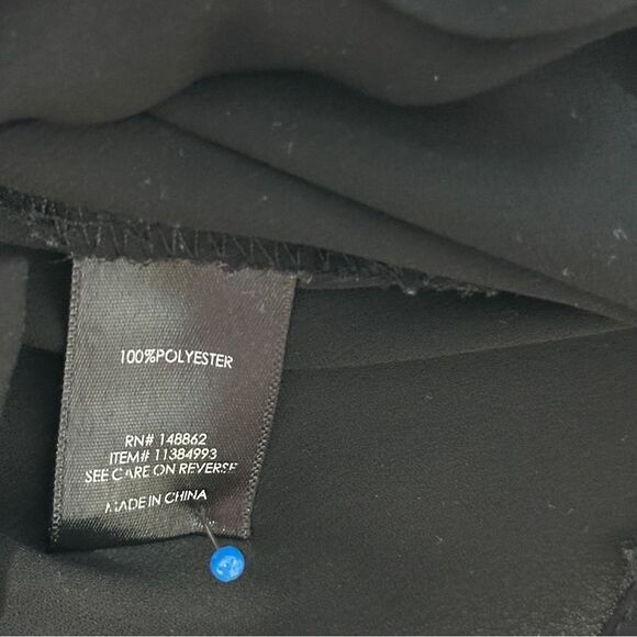 Torrid Womens Tank Size L Black Button Up Tie Keyhole Sheer Neutral Capsule - Picture 10 of 11